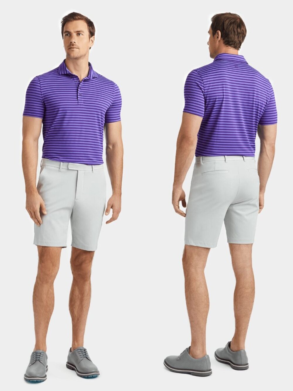 G/FORE Midsummer Perforated Stripe Tech Jersey Polo Top Size XL